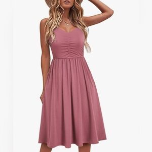 Elegant Pink Sleeveless Dress